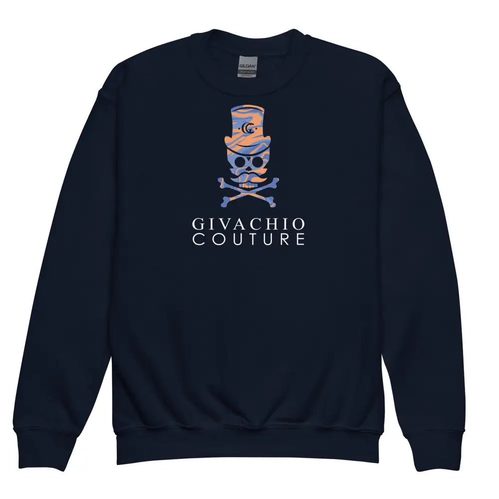 Dab Skull Youth Sweatshirt - Navy / XS