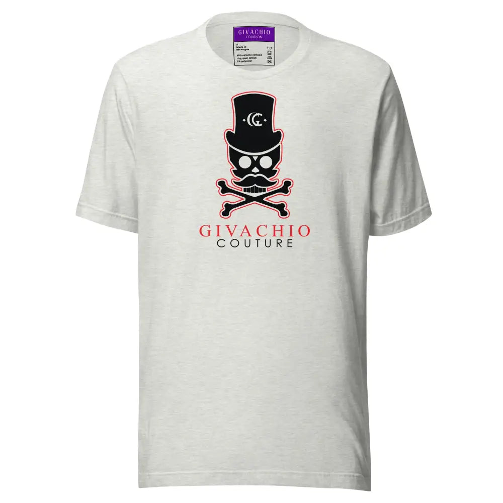 Deep Black Skull T-Shirt - Ash / S - T-Shirts