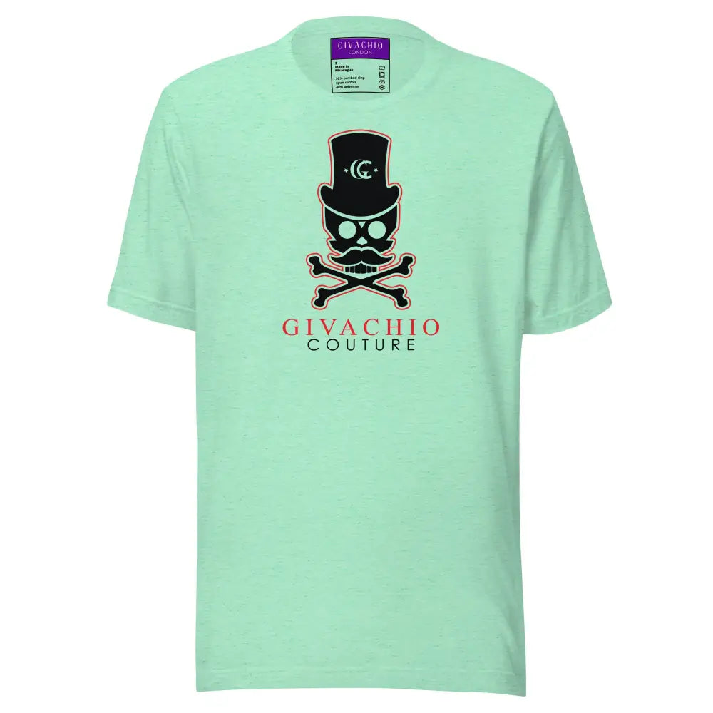 Deep Black Skull T-Shirt - Heather Mint / S - T-Shirts