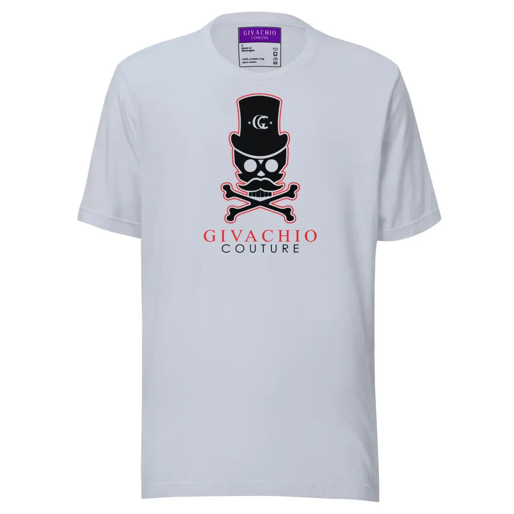 Deep Black Skull T-Shirt - Light Blue / S - T-Shirts