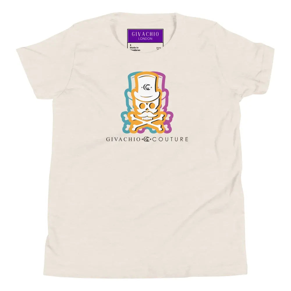 Facit Skull Youth T-Shirt - Heather Dust / S