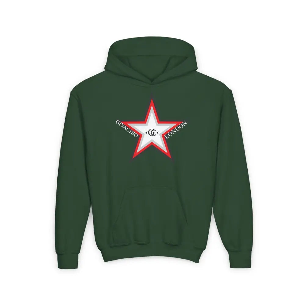 GL Star Up Youth Hoodie - S / Forest Green - Kids clothes