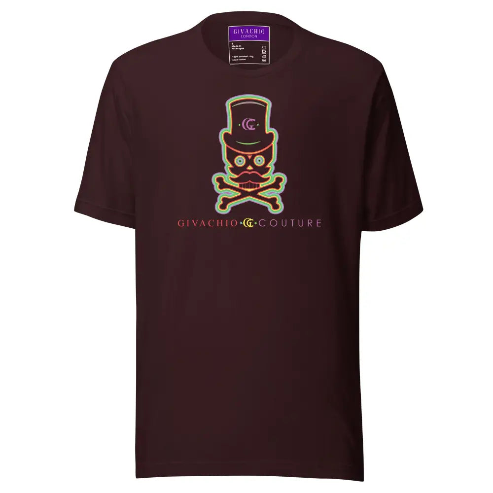Green Aura Skull T-Shirt - Oxblood Black / S - T-Shirts