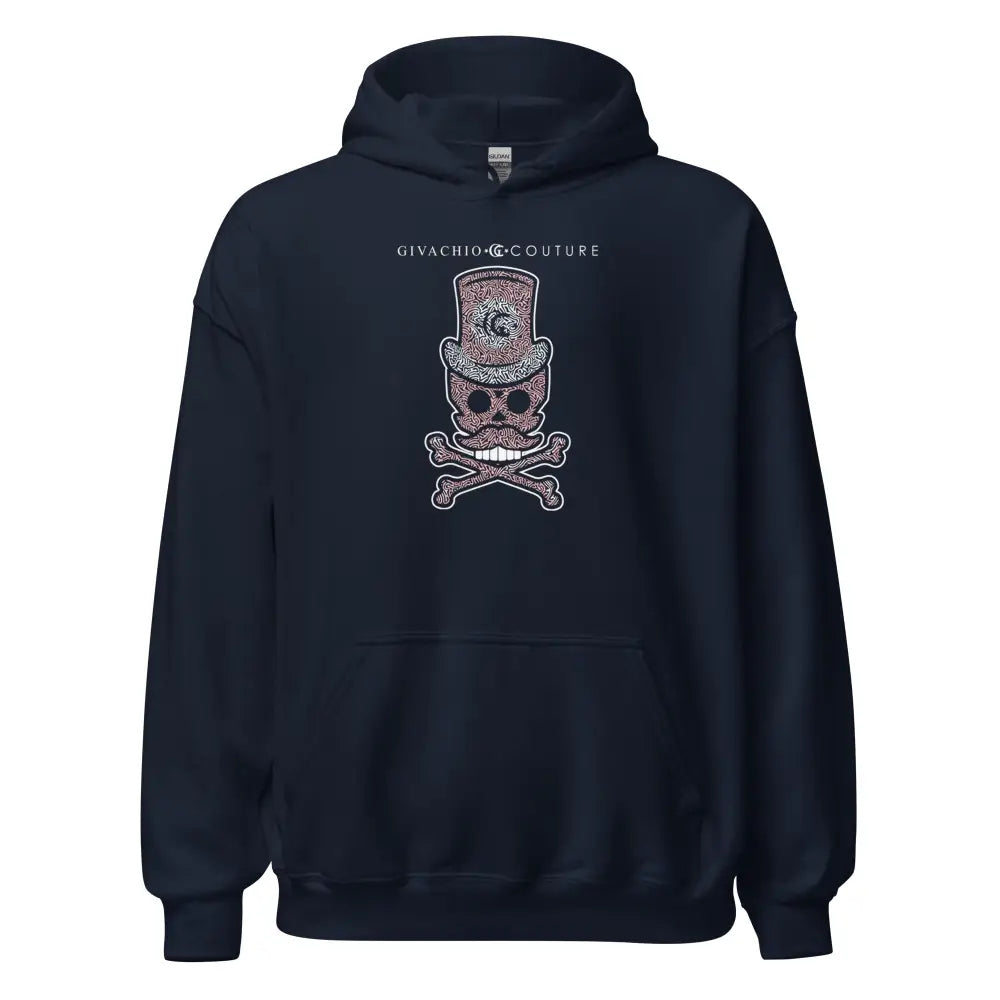 Memorable Pinky Bone Skull Hoodie - Navy / S