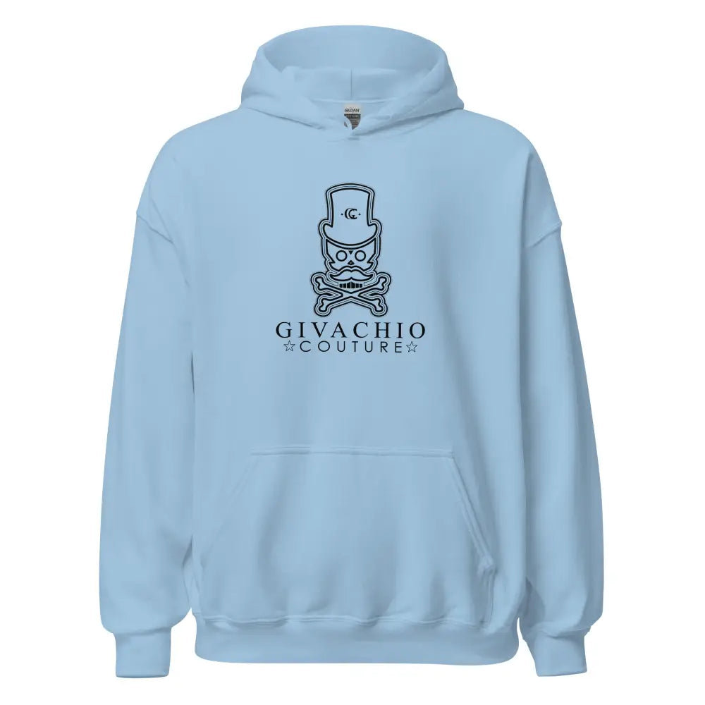 Noir Skull Hoodie - Light Blue / S