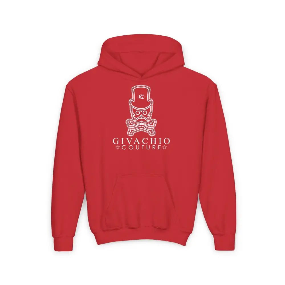 Noir Skull Youth Hoodie - S / Red - Kids clothes