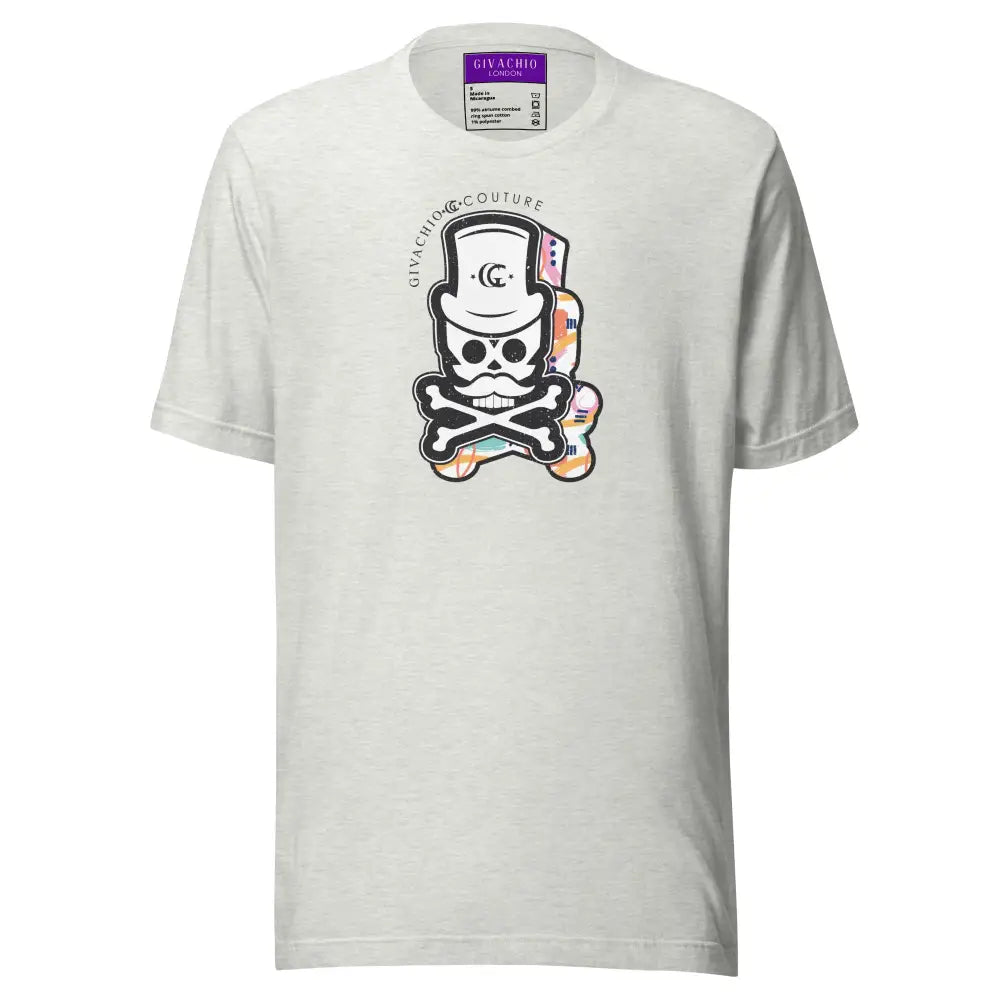 Patch Up Skull T-Shirt - Ash / S - T-Shirts