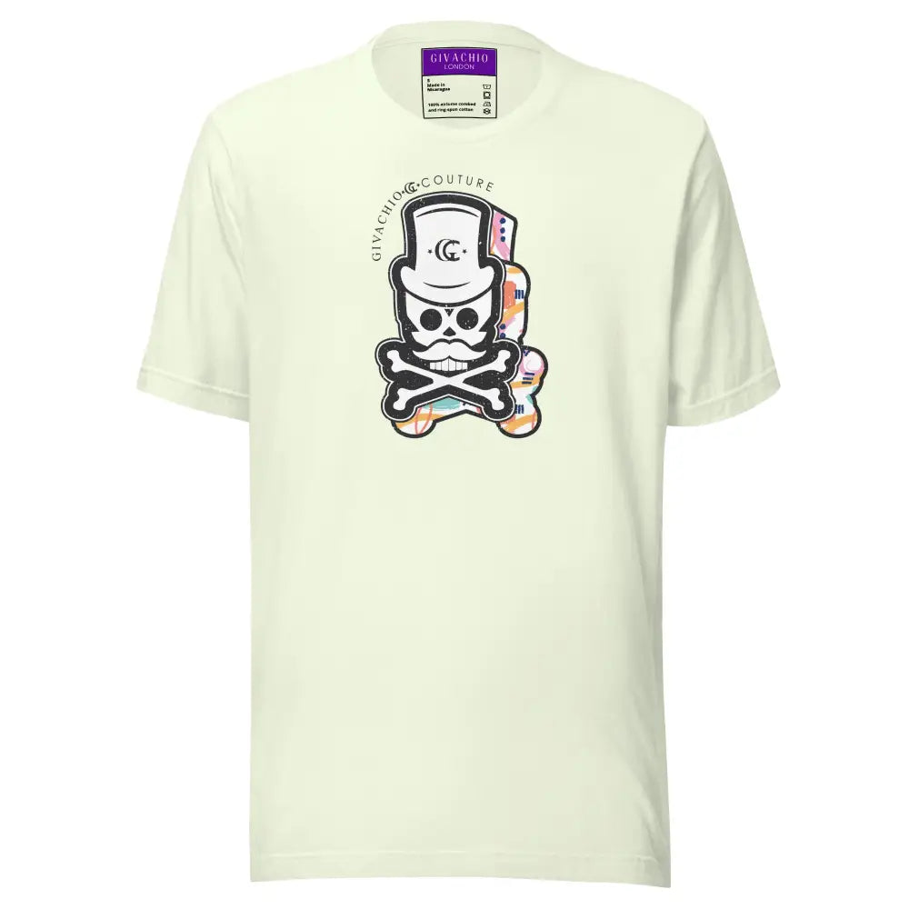 Patch Up Skull T-Shirt - Citron / S - T-Shirts
