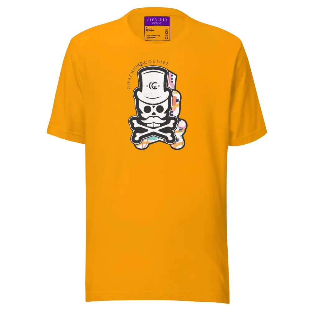 Patch Up Skull T-Shirt - Gold / S - T-Shirts