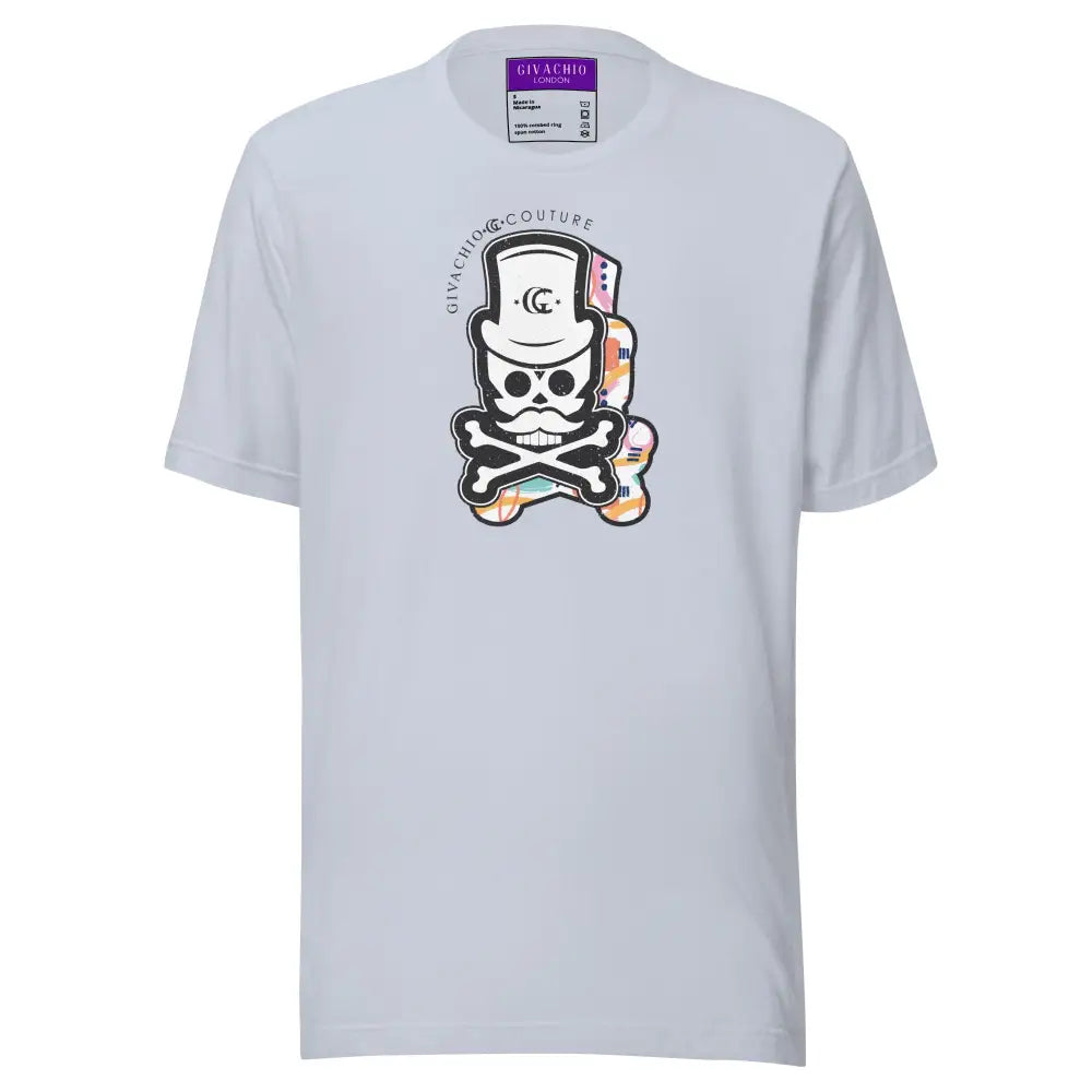 Patch Up Skull T-Shirt - Light Blue / S - T-Shirts
