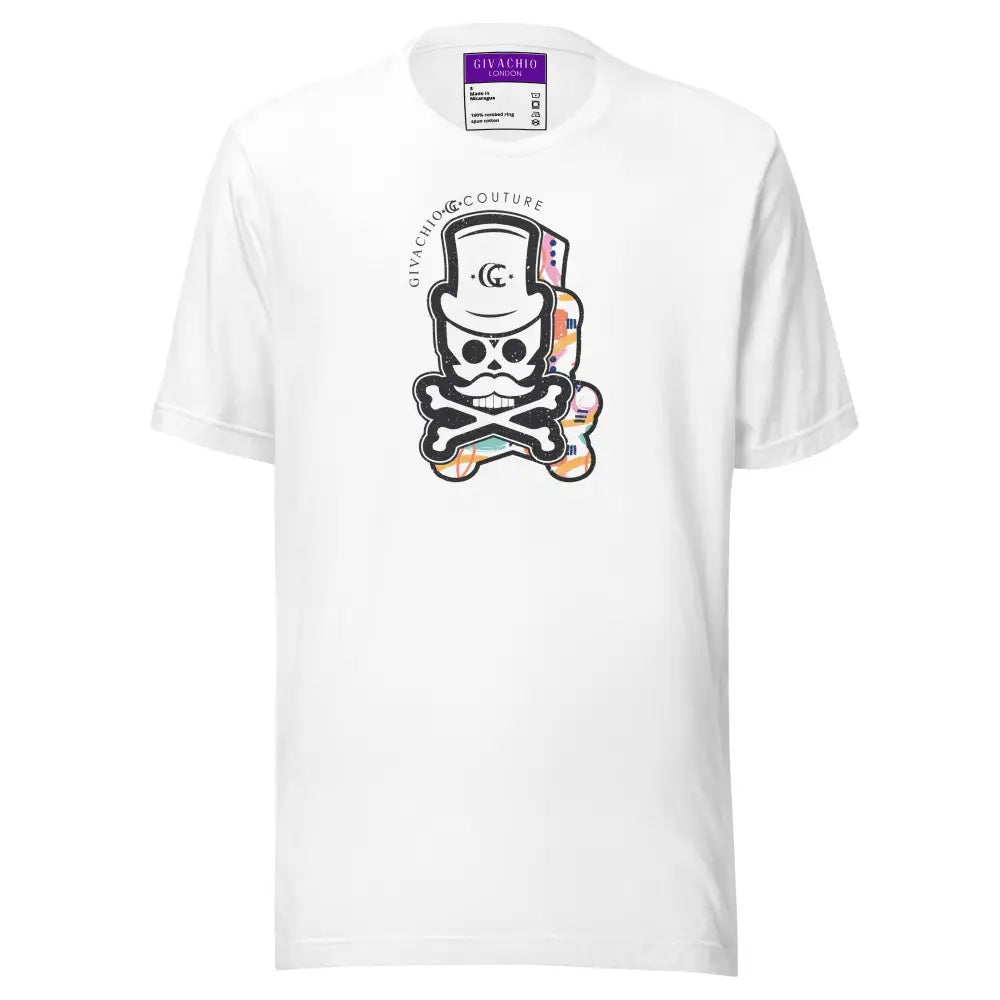 Patch Up Skull T-Shirt - White / S - T-Shirts