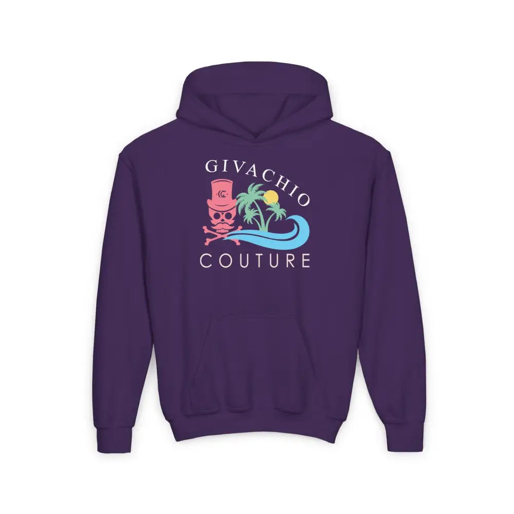 Skull Island Youth Hoodie - S / Purple - Kids clothes