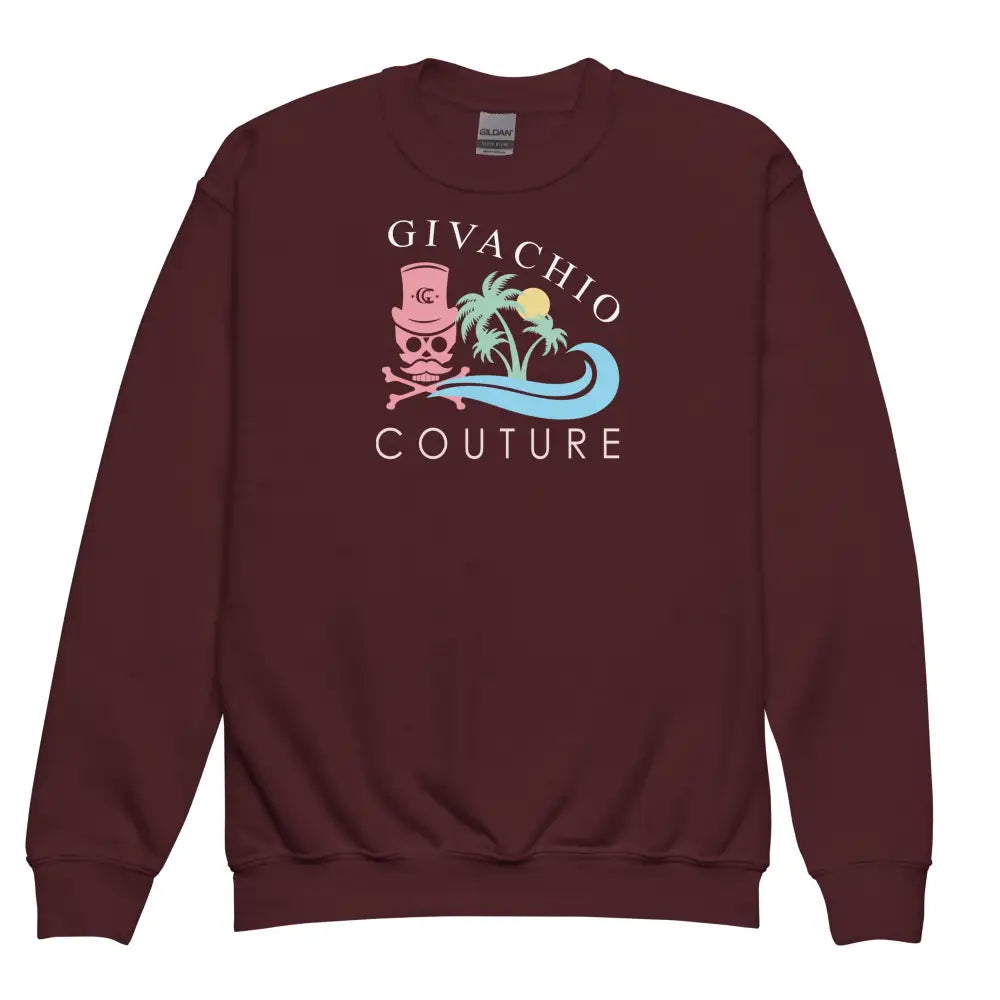 Skull Island Youth Sweatshirt - Maroon / XS