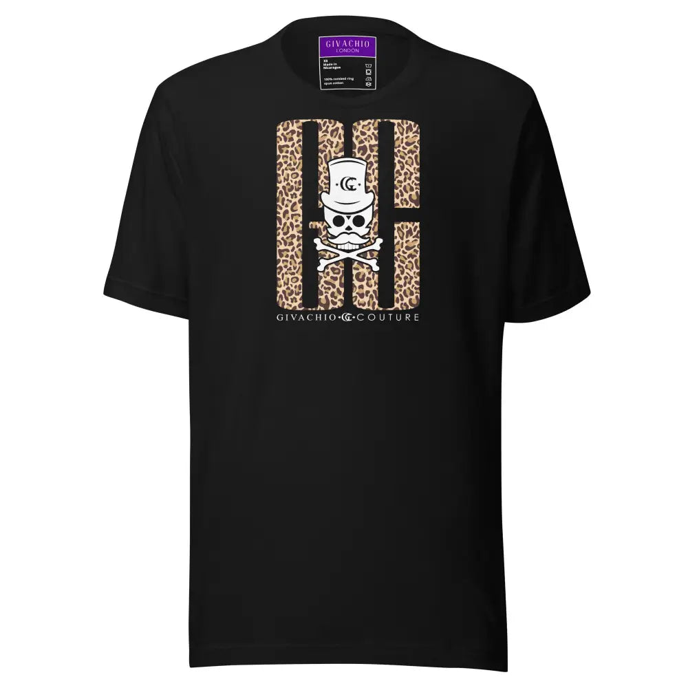 Skull Leapord T-Shirt - Black / XS - T-Shirts