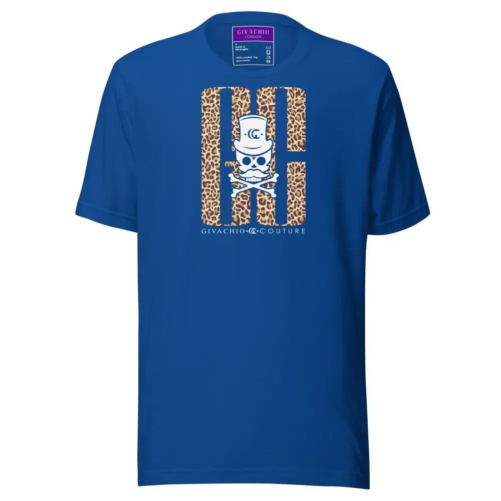 Skull Leapord T-Shirt - True Royal / S - T-Shirts
