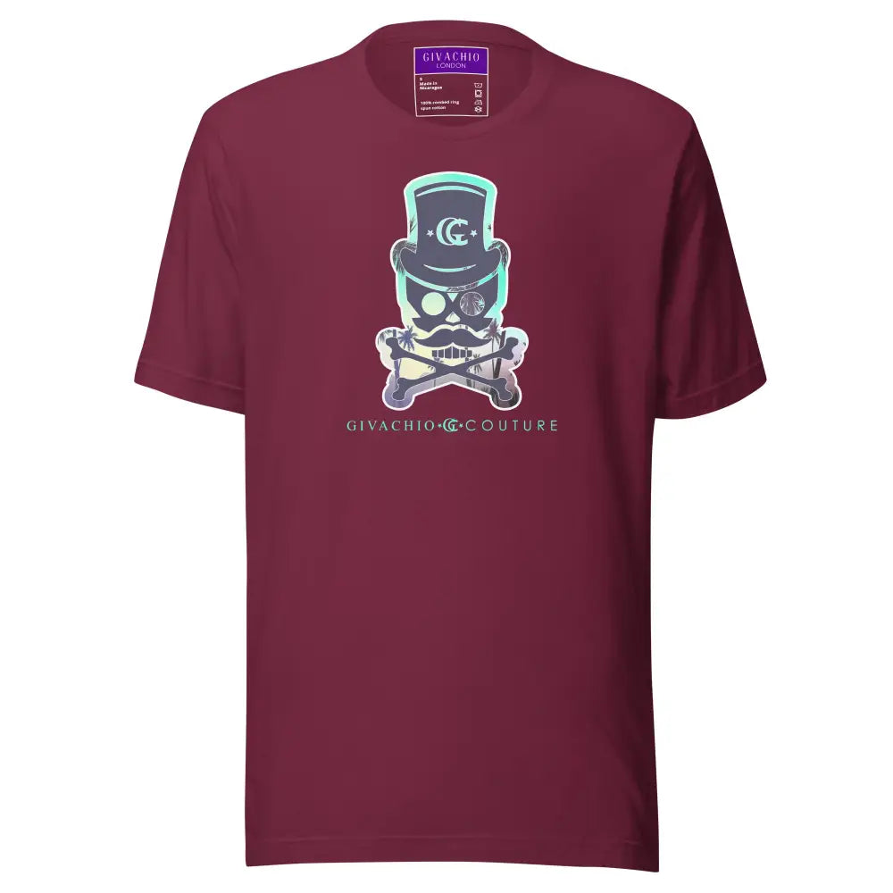 Skyure Skull T-Shirt - Maroon / S - T-Shirts