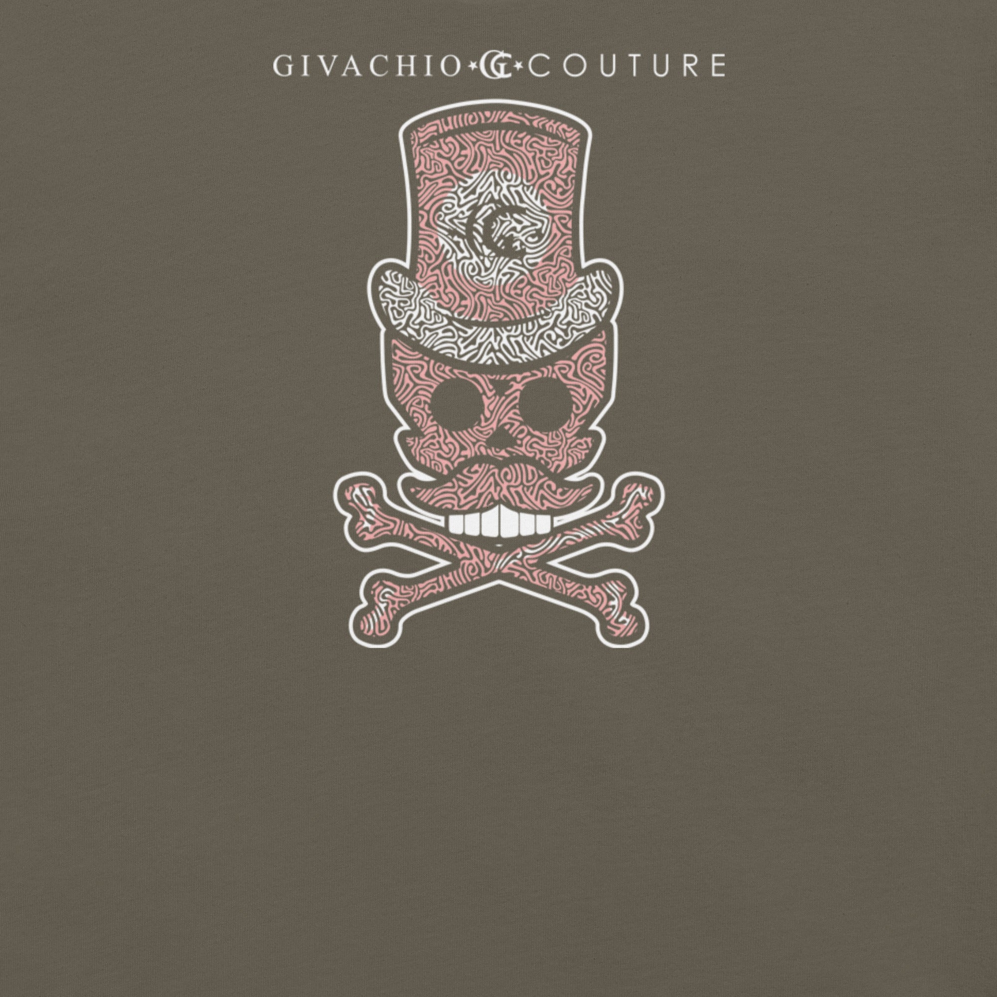 Bone Pink Skull T-Shirt | Givachio | Designer T-Shirts | Clothing | UK London Edinburgh Glasgow