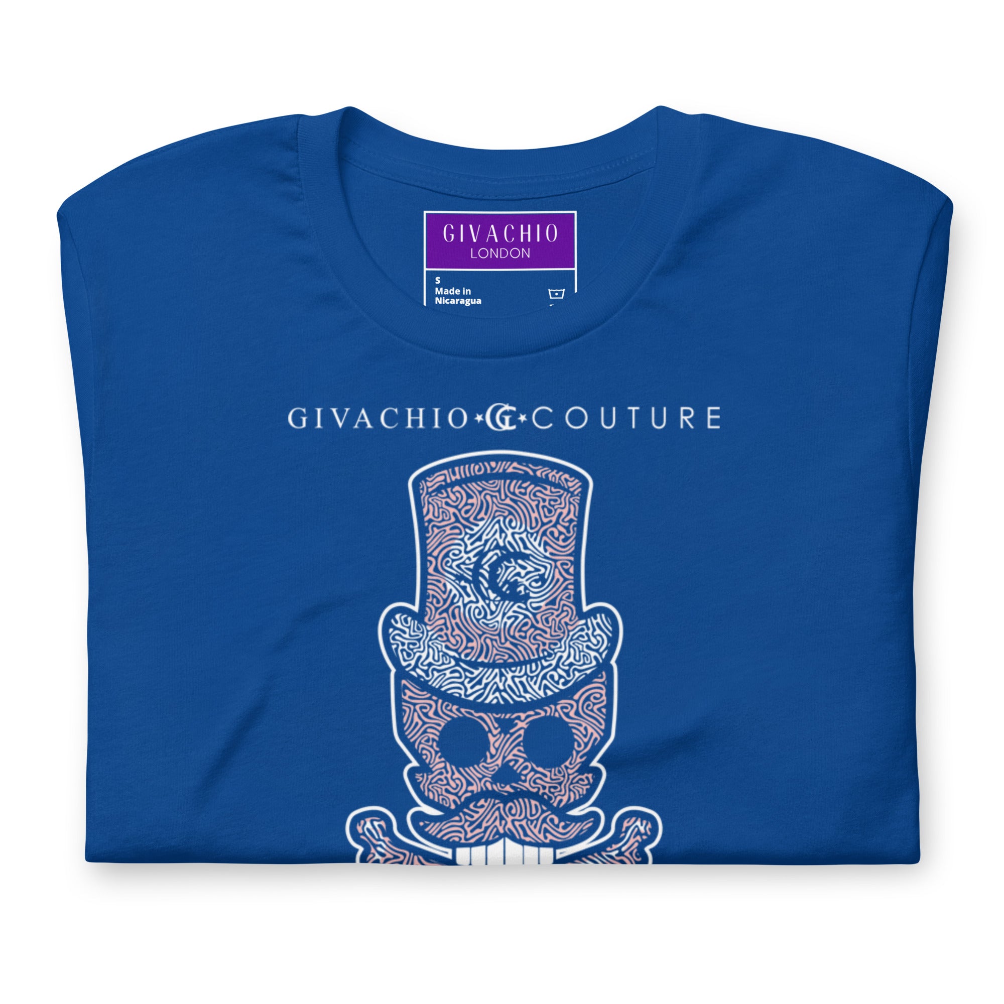 Bone Pink Skull T-Shirt | Givachio | Designer T-Shirts | Clothing | UK London Edinburgh Glasgow