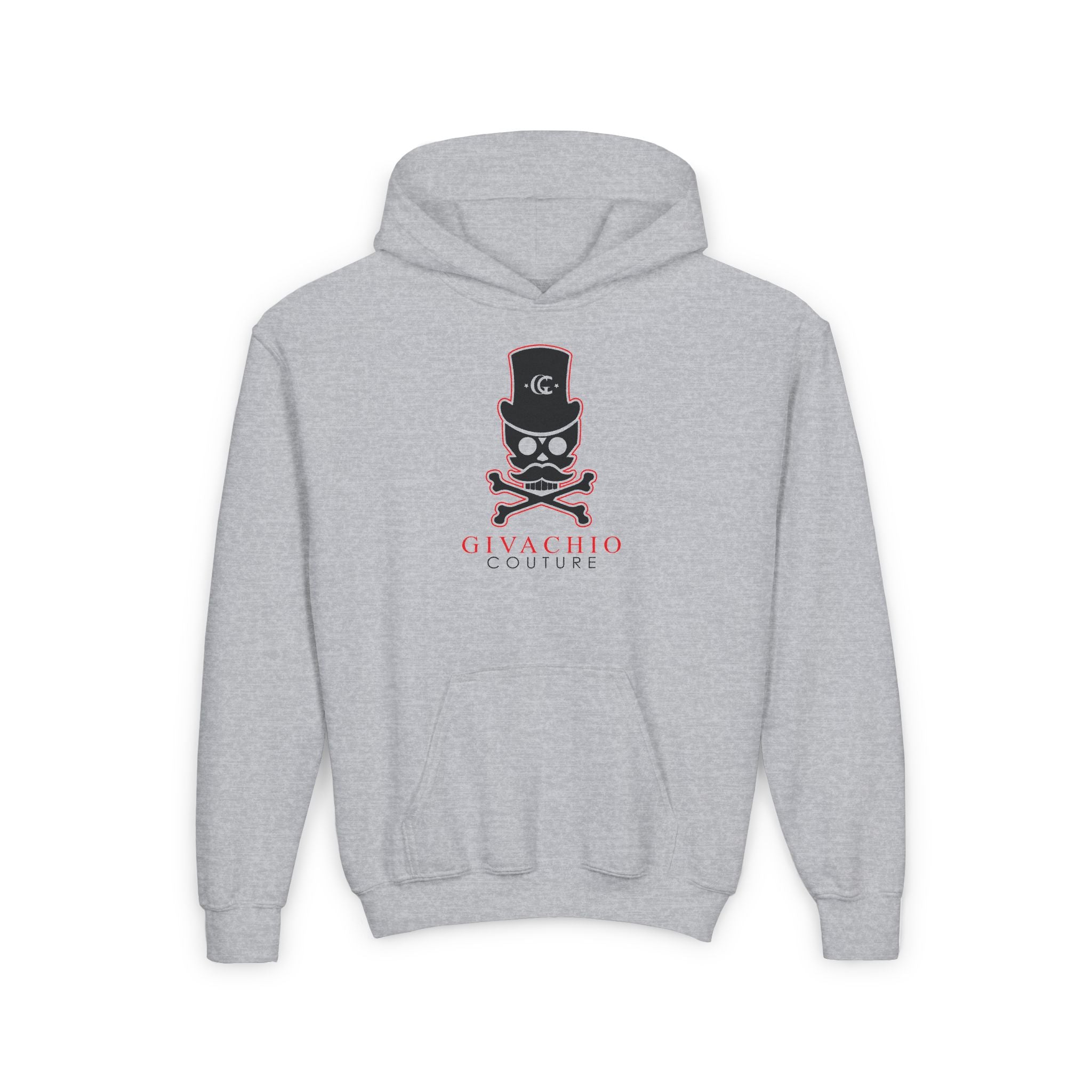 Deep Black Skull Youth Hoodie