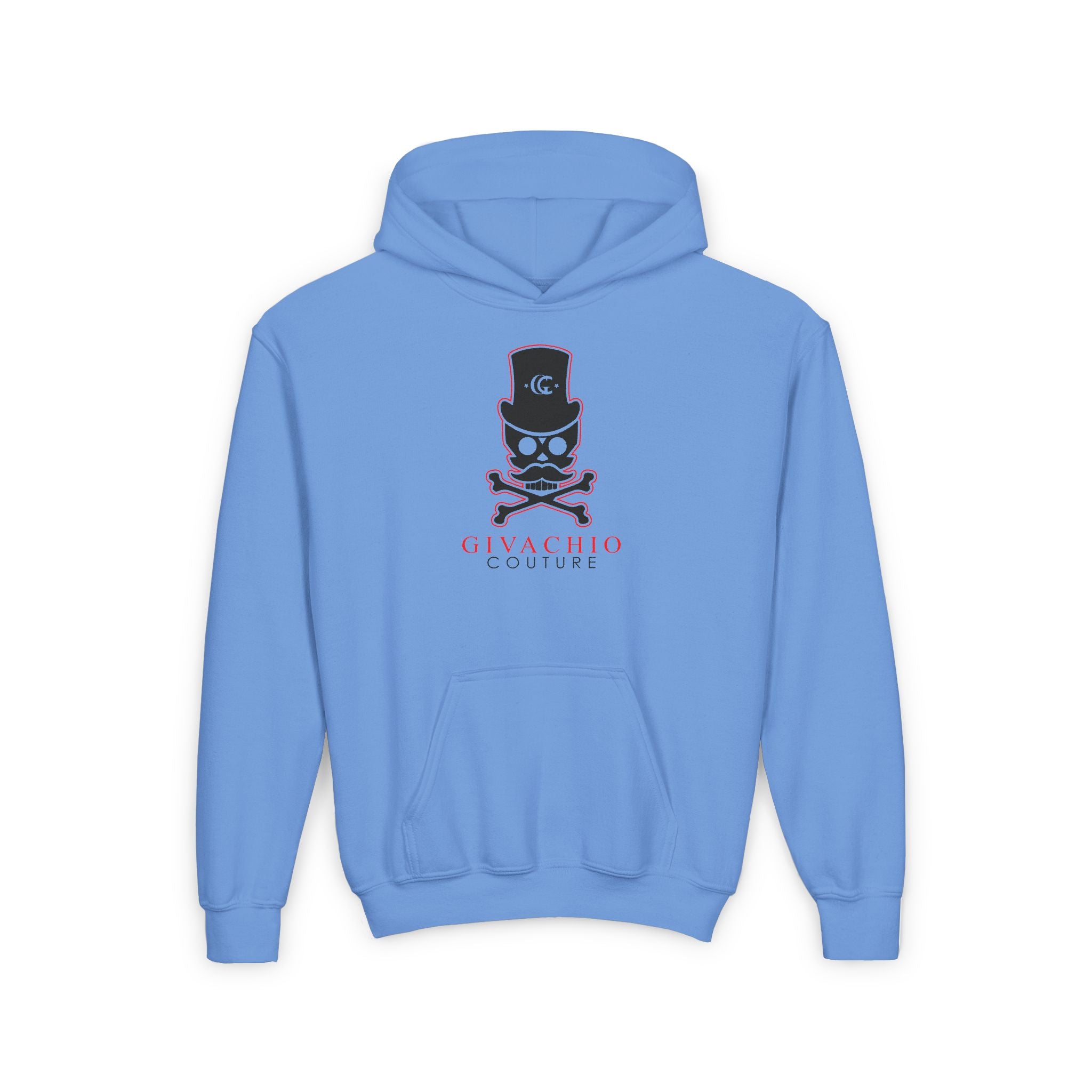 Deep Black Skull Youth Hoodie