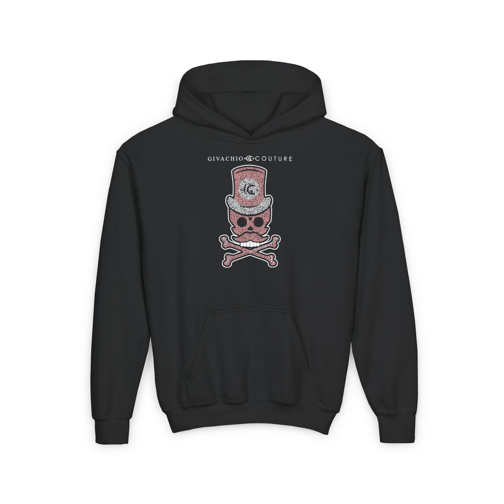 Designer Clothing London | Bone Pink Skull Youth Hoodie | Givachio