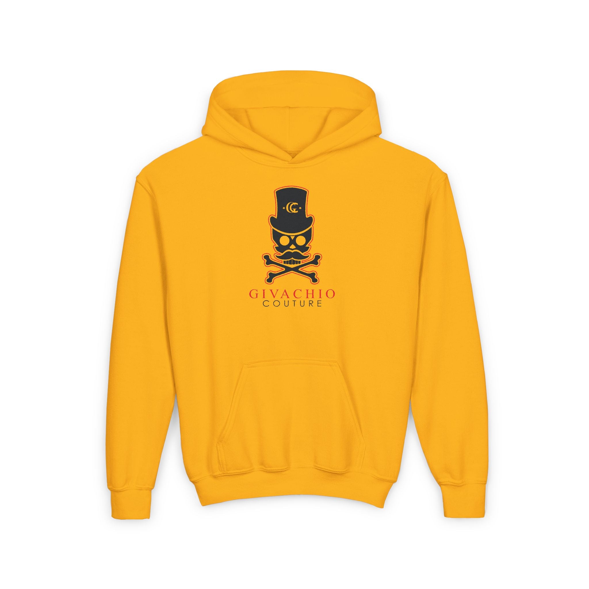 Deep Black Skull Youth Hoodie