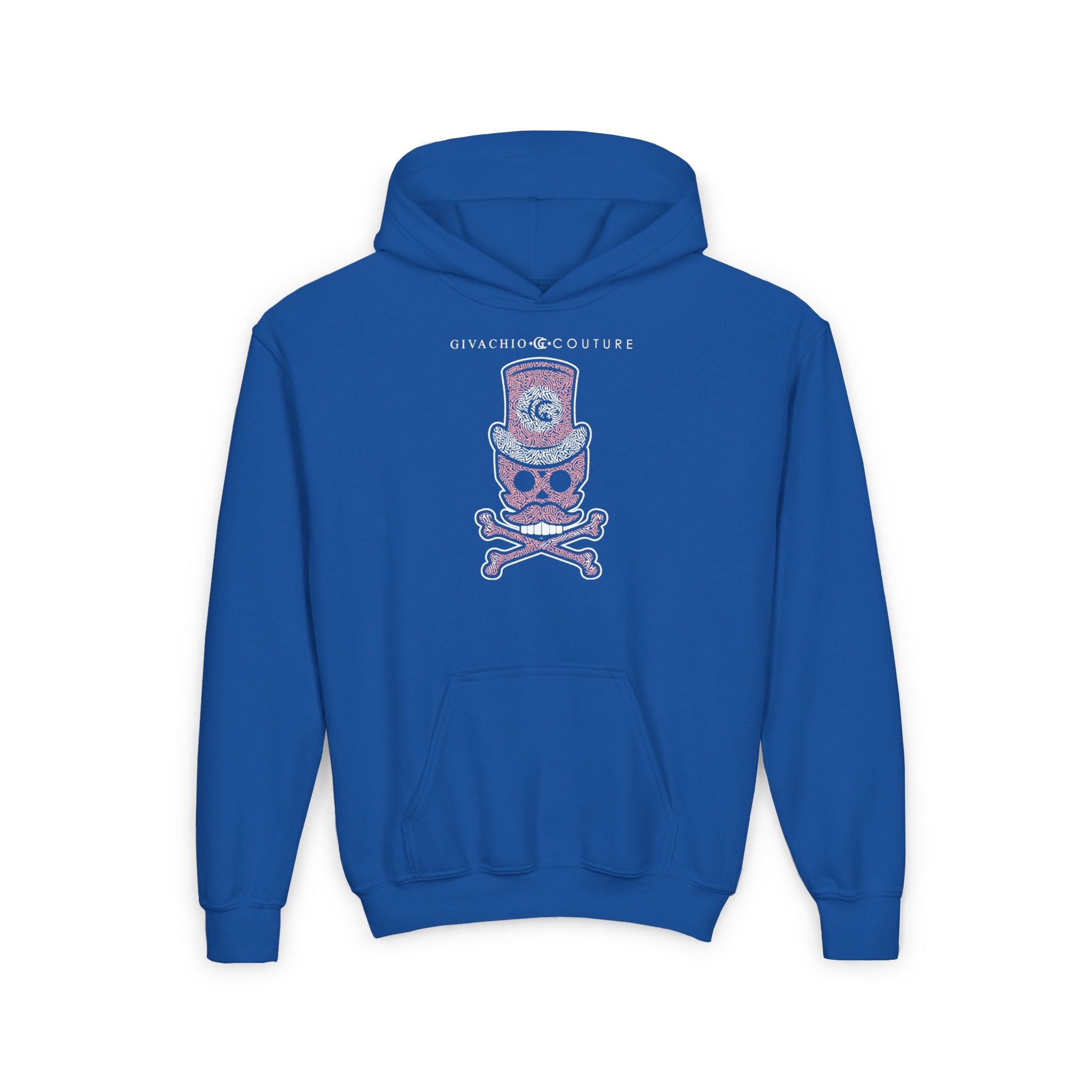 Designer Clothing London | Bone Pink Skull Youth Hoodie | Givachio