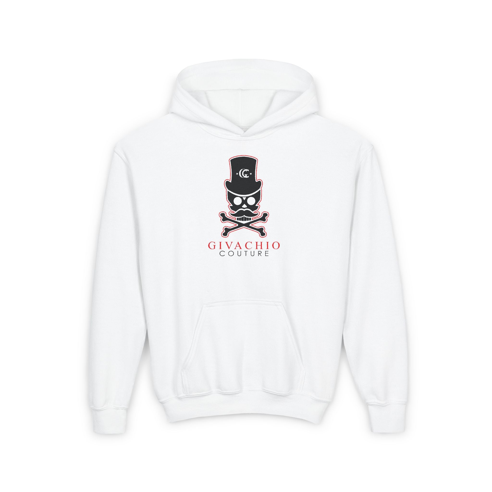 Deep Black Skull Youth Hoodie