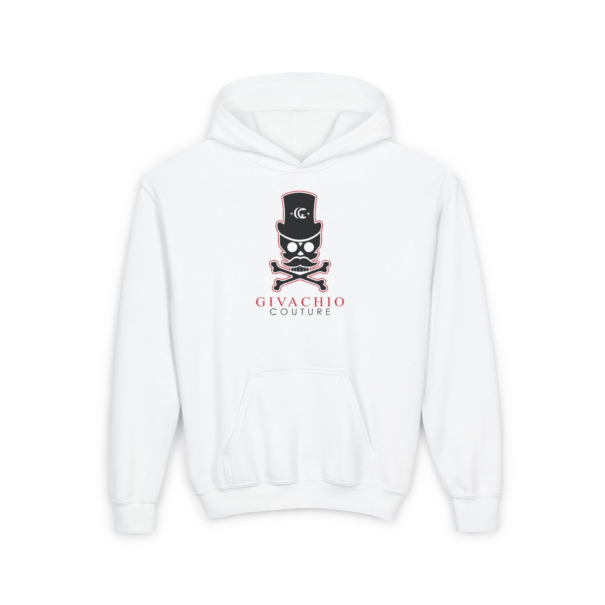 Designer Clothing London | Deep Black Skull Youth Hoodie | Givachio