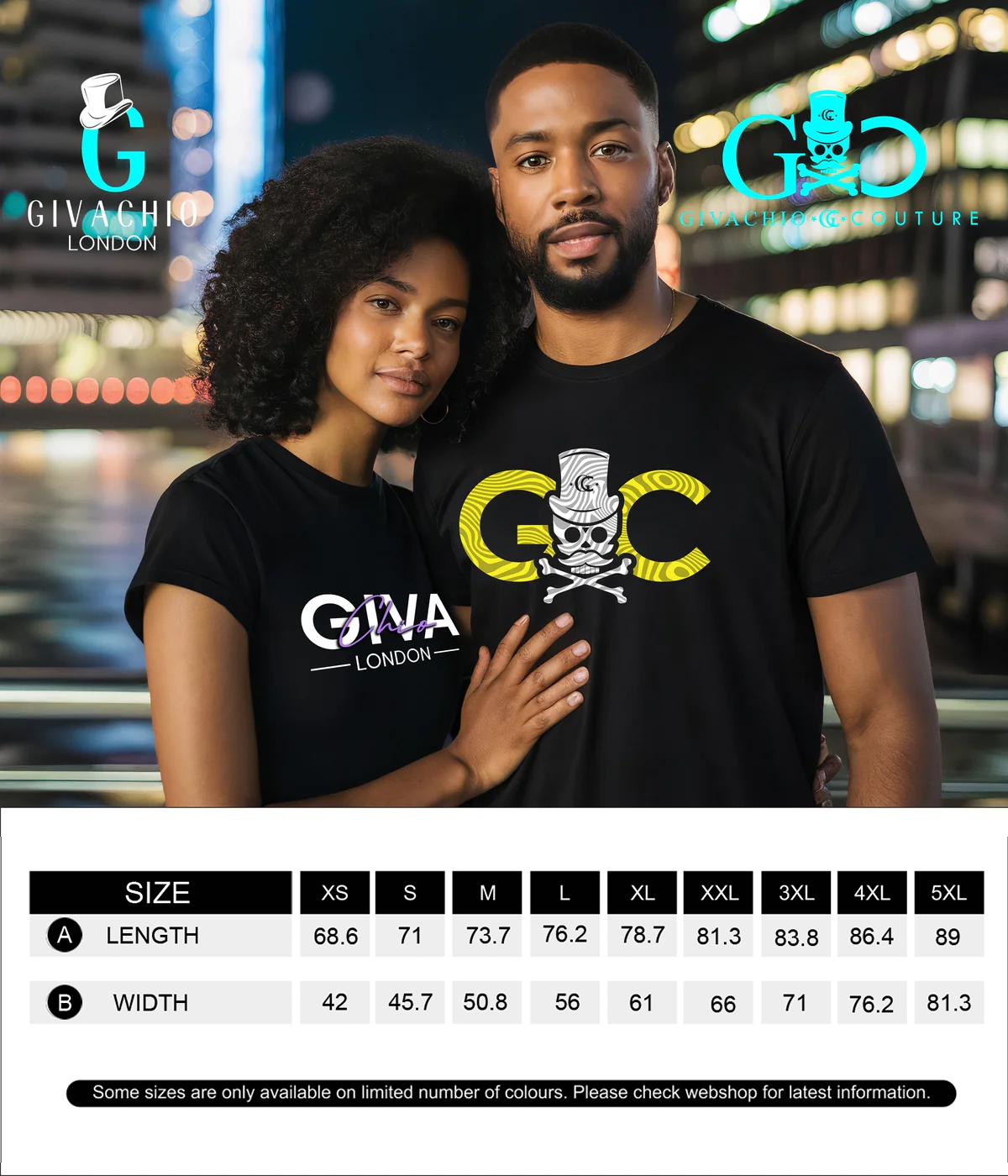 Givachio Couture | Elegant Mens & Womens Designer | Deep Black Skull T-Shirt | UK London Edinburgh Glasgow