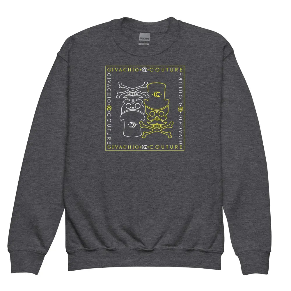 Atomic Skull Youth Sweatshirt - Dark Heather / XS