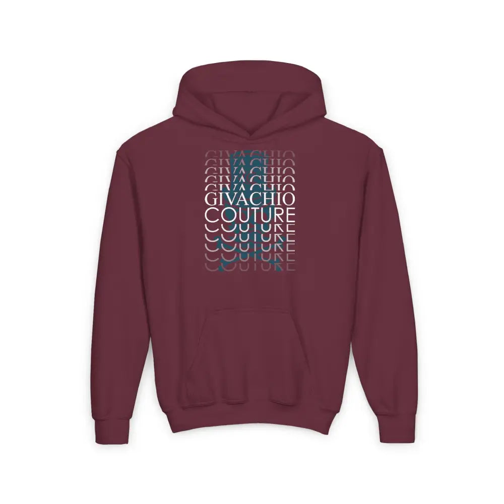 Black Casual Skull knot Youth Hoodie - S / Maroon - Kids clothes