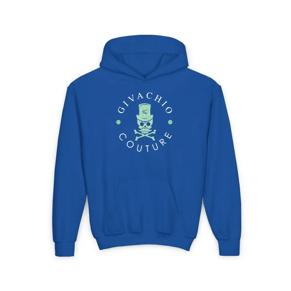 Black Glory Skull Youth Hoodie - S / Royal - Kids clothes