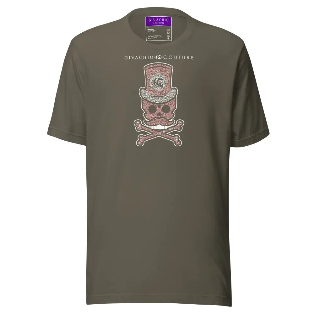 Bone Pink Skull T-Shirt - Army / S - T-Shirts