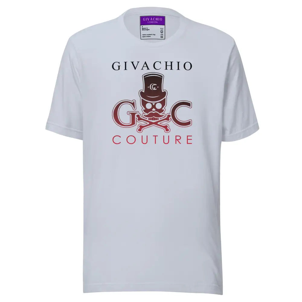 Crimson Hues Skull T-Shirt - Light Blue / S - T-Shirts