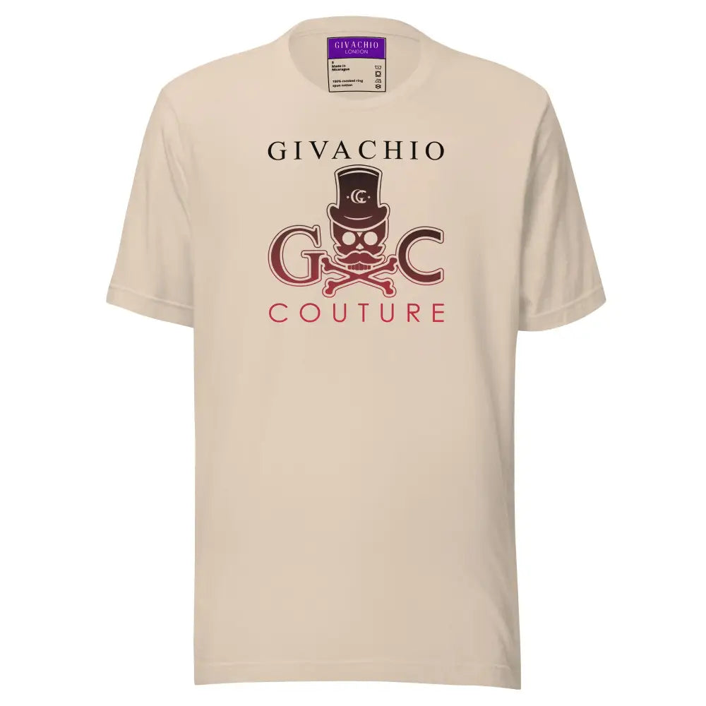 Crimson Hues Skull T-Shirt - Soft Cream / S - T-Shirts