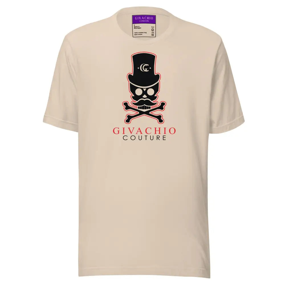 Deep Black Skull T-Shirt - Soft Cream / S - T-Shirts