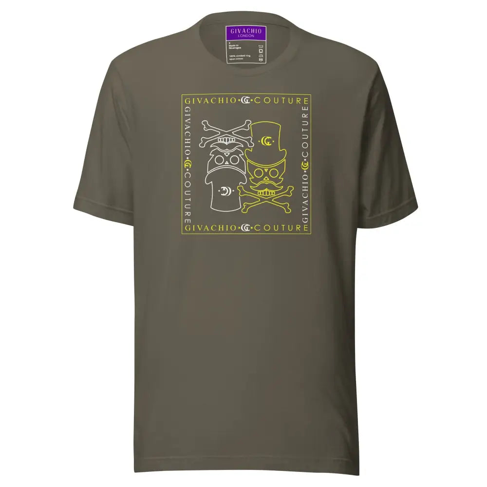 Designer Clothing London | Atomic Skull T-Shirt | Givachio - Army / S - T-Shirts