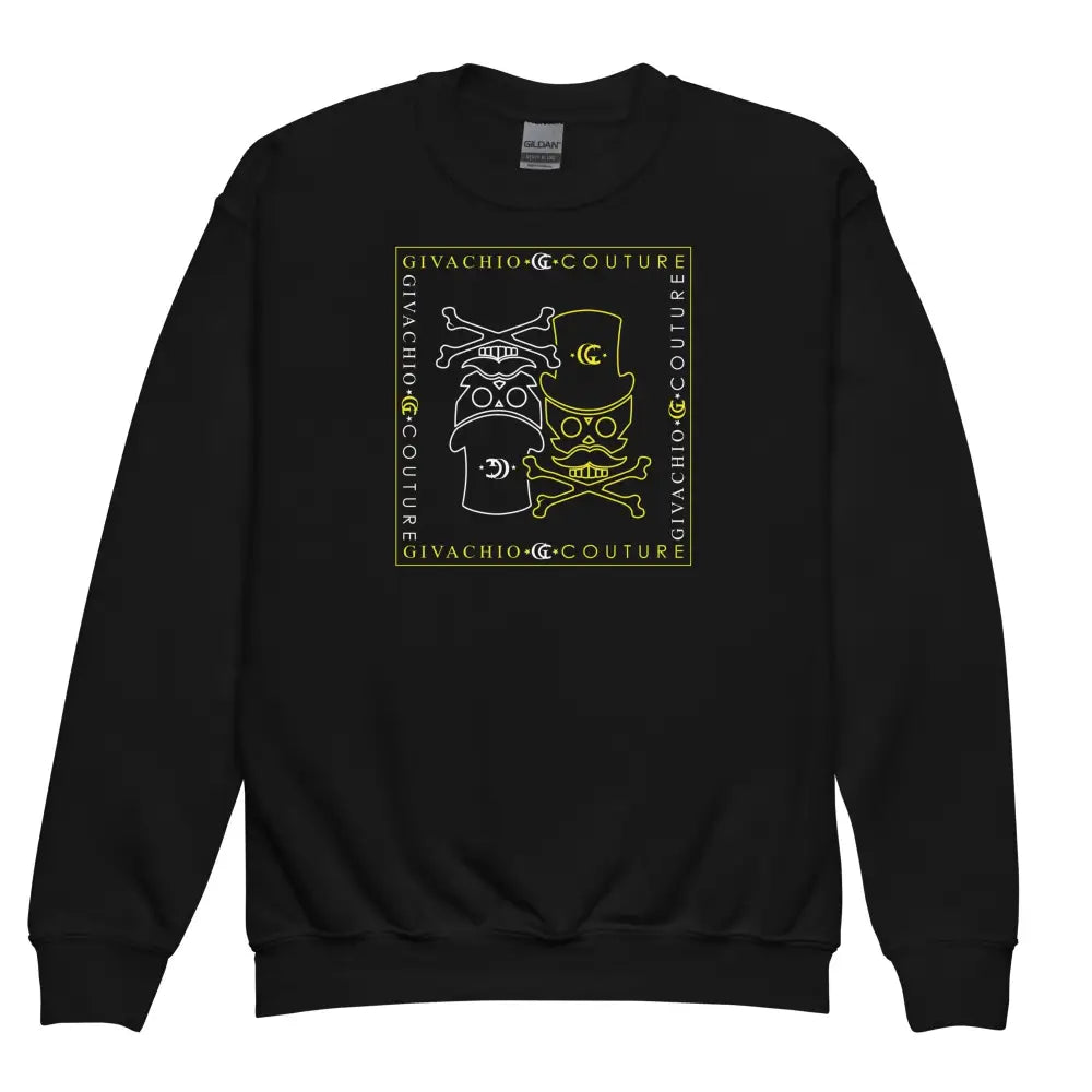 Designer Clothing London | Atomic Skull Youth Sweatshirt | Givachio - Black / XS