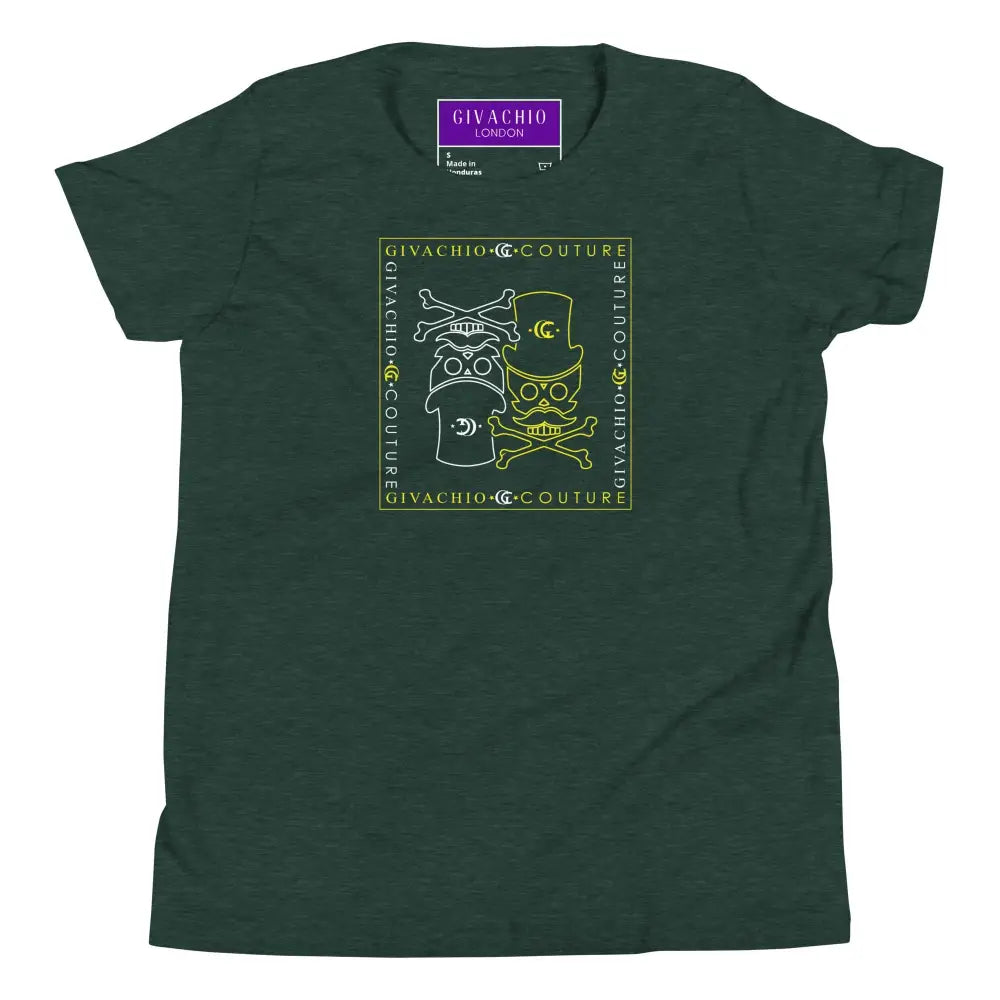 Designer Clothing London | Atomic Skull Youth T-Shirt | Givachio - Heather Forest / S