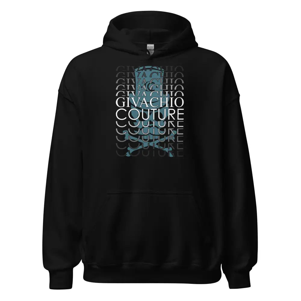 Designer Clothing London | Black Casual Skull knot Hoodie | Givachio - S