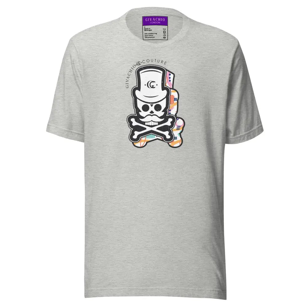 Designer Clothing London | Patch Up Skull T-Shirt | Givachio - Athletic Heather / S - T-Shirts