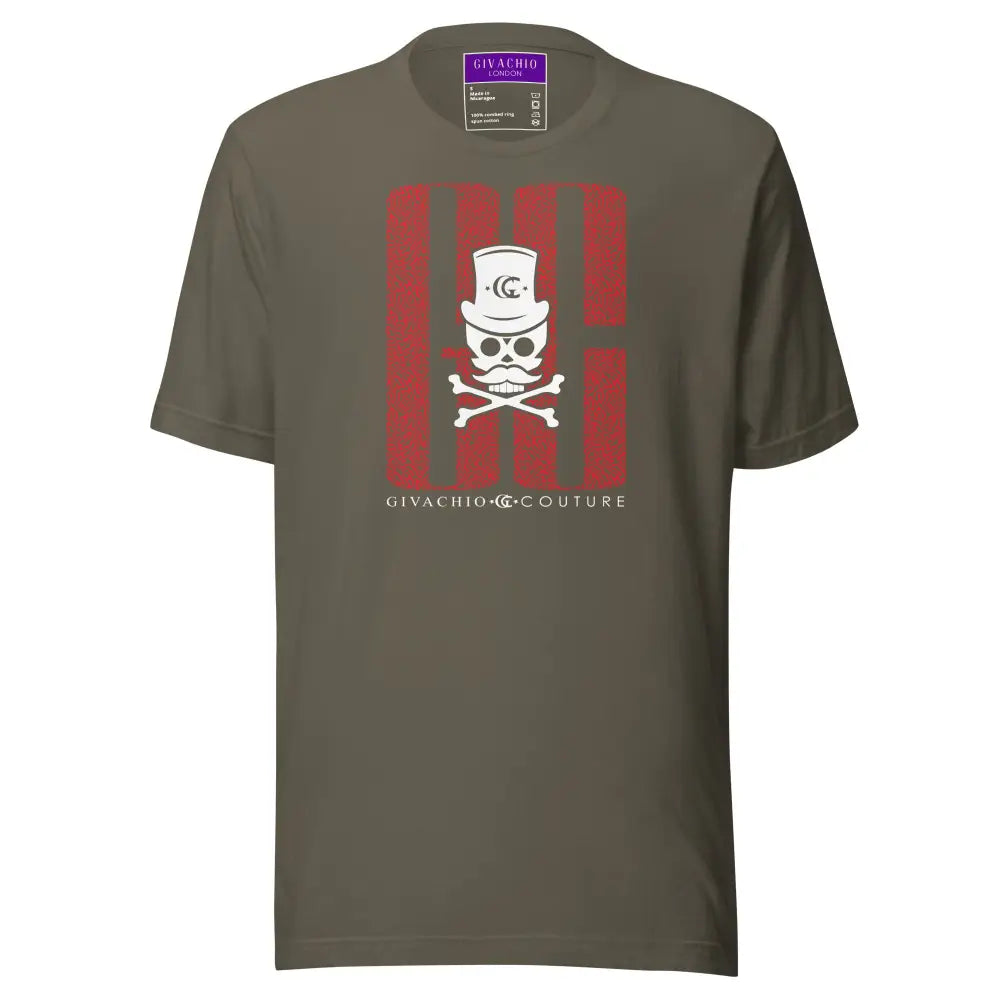 Ghost White Skull T-Shirt - Army / S - T-Shirts