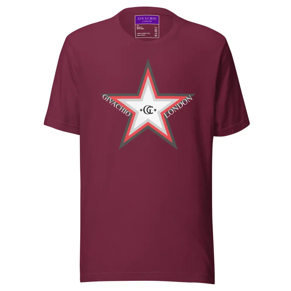 GL Star Up T-Shirt - Maroon / XS - T-Shirts