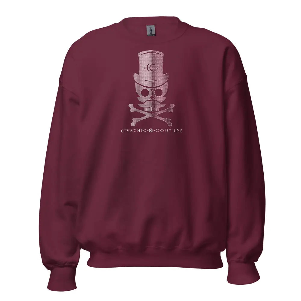 Heiron Skull Sweatshirt - Maroon / S