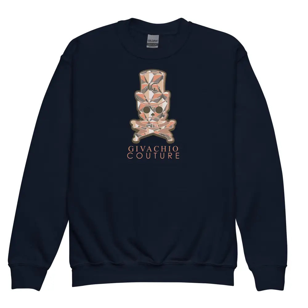 Ivor Skull Youth Sweatshirt - Navy / XS