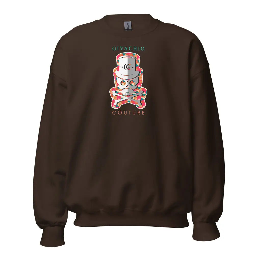 PatchRed Skull Sweatshirt - Dark Chocolate / S