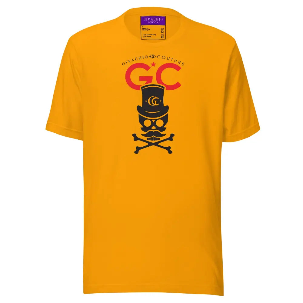Royal Black Skull T-Shirt - Gold / S - T-Shirts