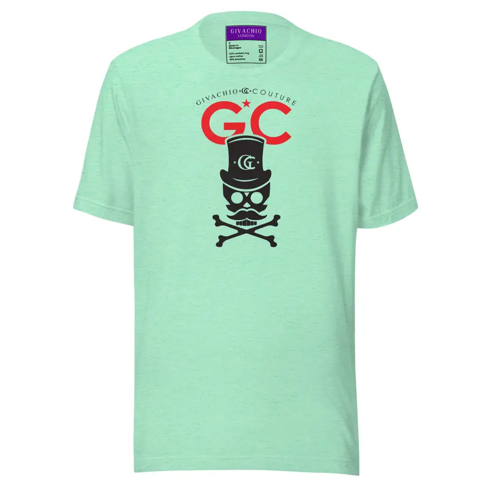 Royal Black Skull T-Shirt - Heather Mint / S - T-Shirts