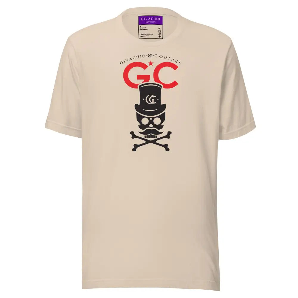 Royal Black Skull T-Shirt - Soft Cream / S - T-Shirts